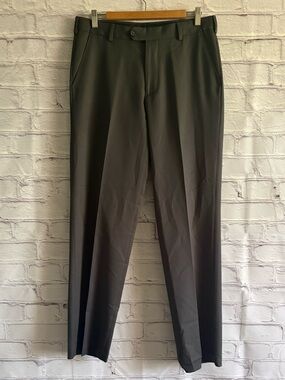 Izod Men's Black Dress Pants - Straight Leg